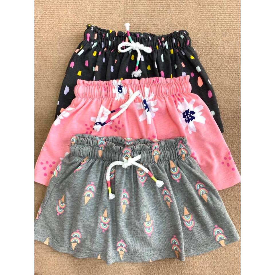 Chân váy cotton bé gái cạp chun có Liền quần bên trong Cat&Jack Việt nam xuất khẩu dư xịn giao màu ngẫu nhiên