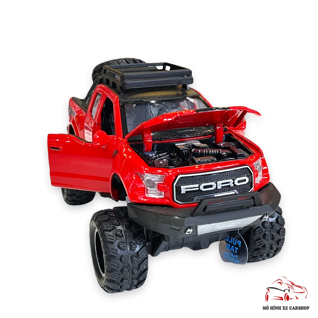 XE MÔ HÌNH SẮT FORD F150 OFFROAD TỈ LỆ 1:32 MÀU ĐỎ