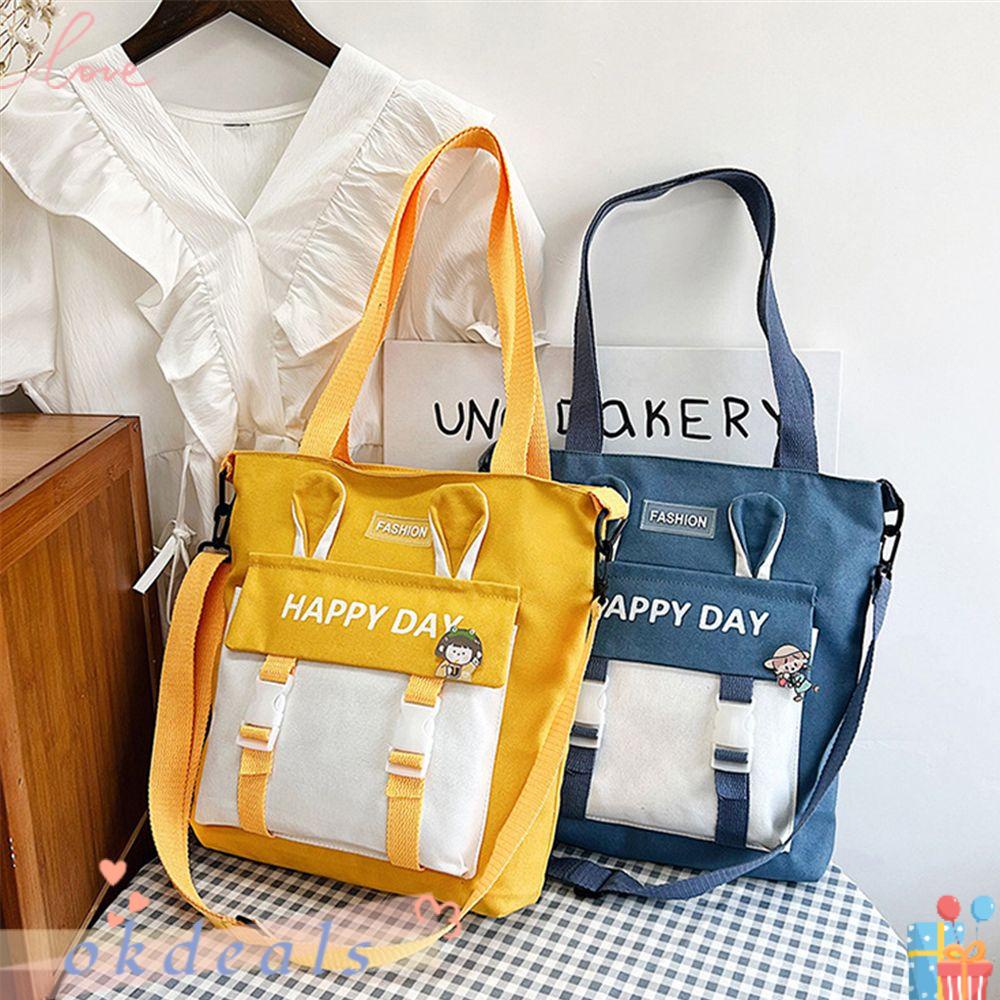 Túi Xách Đeo Chéo Vải Bạt Đơn Giản Thời Trang Du Lịch