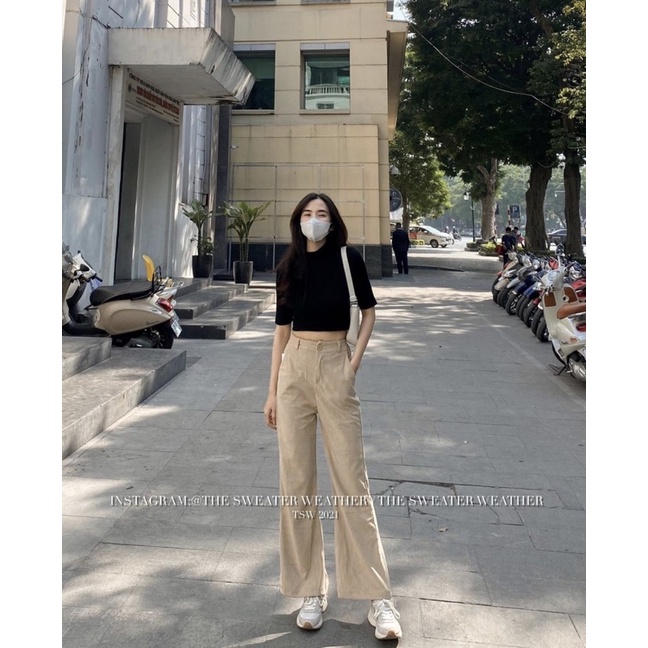 [HOT]QUẦN NHUNG TĂM ỐNG LOE THỜI THƯỢNG HACK DÁNG