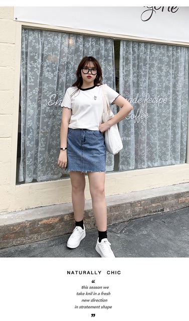 Áo thun big size thêu hình chó tay viền size đại 60-100kg