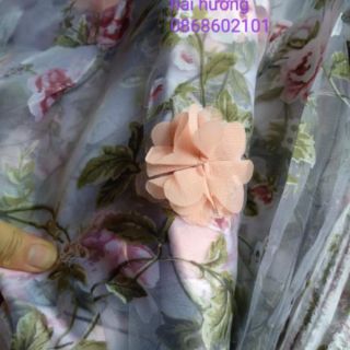 Vải hoa nổi 3D