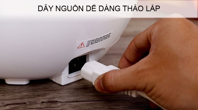 Nồi cơm điện Sharp 0.72 lít KS-A08V-WH ( Trắng  MỚI 100% ) Lòng nồi hợp kim nhôm tráng men chống dính bền tốt | BigBuy360 - bigbuy360.vn