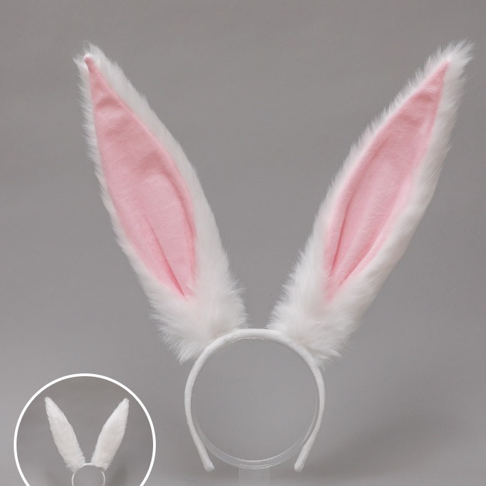 Cài tóc bông tai thỏ dài xinh xắn và cá tính, bờm cosplay thỏ, đồ làm đẹp cho tóc