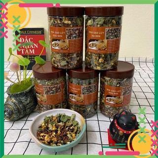 Trà gạo lứt đậu đen, xạ đen rang tay ⚡𝗛𝗔𝗡𝗗𝗠𝗔𝗗𝗘⚡ trà giảm cân, trà detox , tặng bình thủy tinh đựng trà khi mua 2 hộp