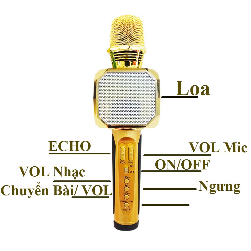 ⚡ GIÁ SỈ ⚡ MICRO KARAOKE BLUETOOTH SD 10 - ÂM THANH CHUẨN - THIẾT KẾ ĐẸP - DỄ SỬ DỤNG