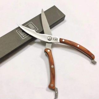 Kéo cắt gà cán gỗ kai