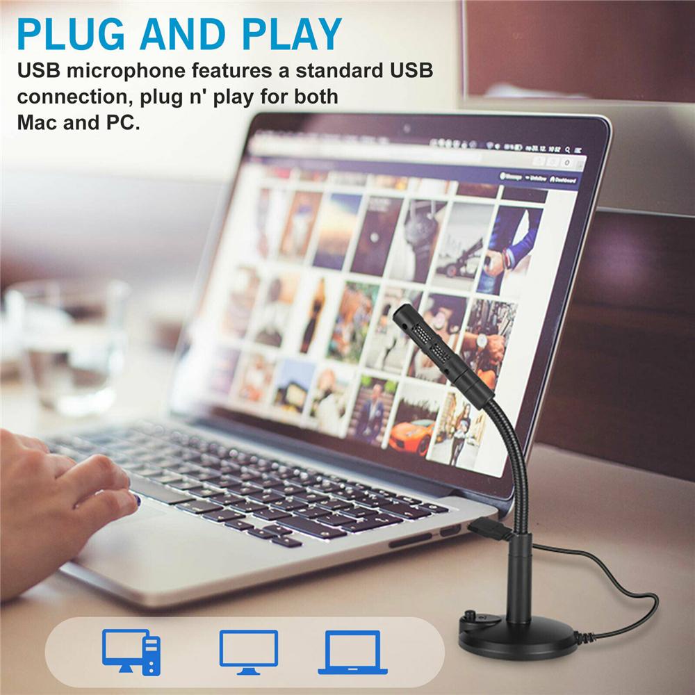 Micro Mini AUGUSTINA Kèm Giá Đỡ Có Thể Điều Chỉnh Tiện Dụng Cho Máy Tính Để Bàn