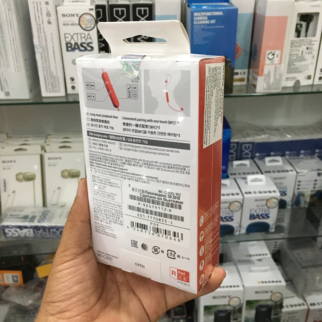 Tai Nghe Không Dây Bluetooth Sony WI-C300 - Chính Hãng Nguyên Seal Mới 100%