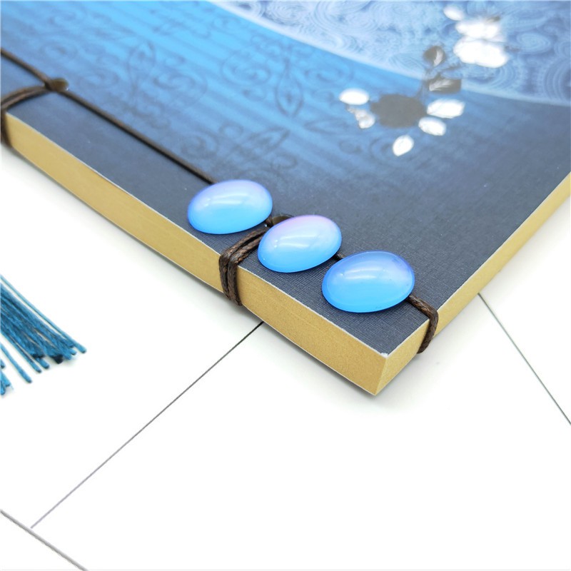 1 hạt dán oval đáy bằng loại lớn nguyên liệu làm trâm làm trang sức cổ trang