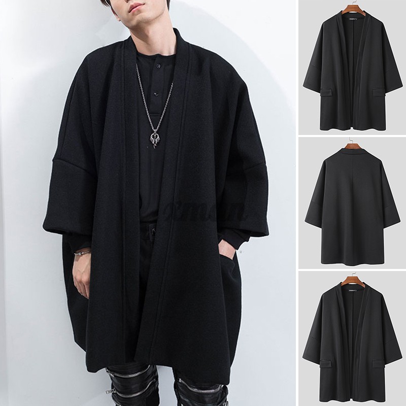Áo Khoác Cardigan Dài Tay Cổ Chữ V Màu Trơn Cho Nam