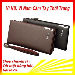 Ví Nữ, Ví Nam Cầm Tay Thời Trang Cao Cấp Baellerry 2 Màu Đen Và Nâu