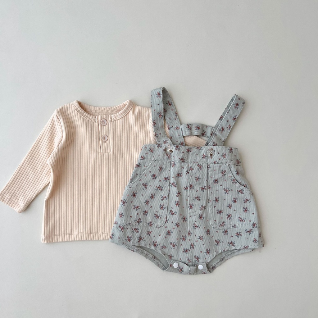 Quần Yếm denim In Hoa Mềm Mại Thời Trang Mùa Thu 2023In Cho Bé Gái