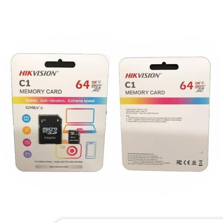 Thẻ nhớ chuyên Camera micro SD 32GB - 64GB HIKVISION - Hàng Chính Hãng