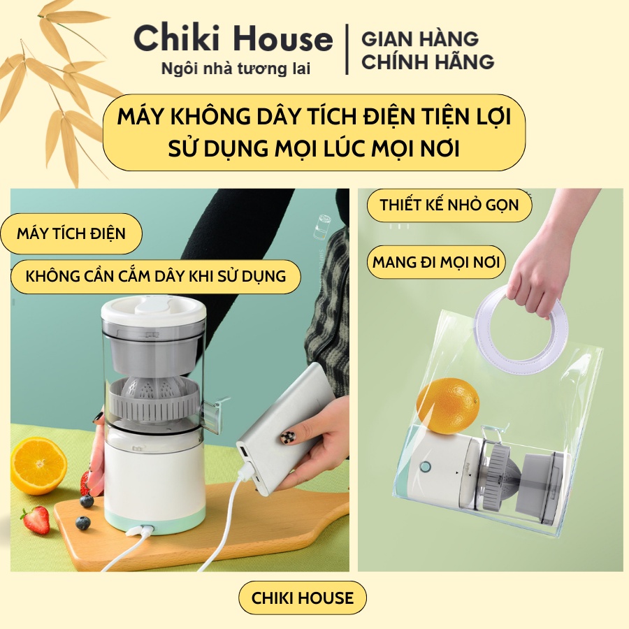 Máy Vắt Cam Tự Động , Máy Ép Cam Cao Cấp Không Dây Chính Hãng Bảo Hành 12 Tháng