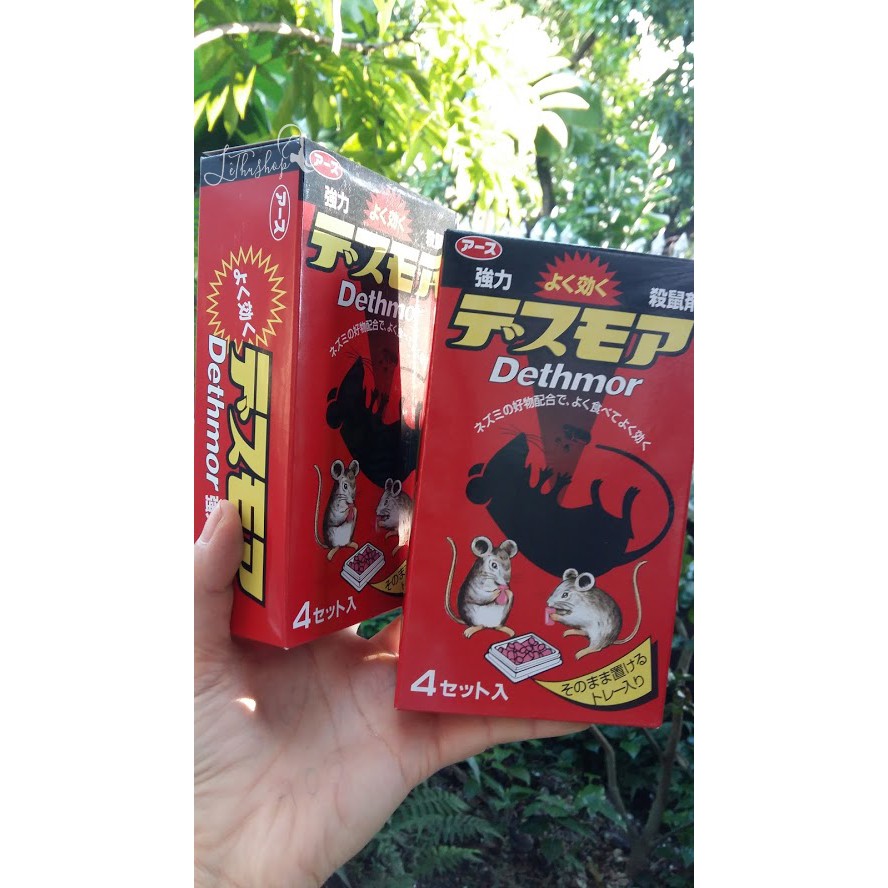 Viên diệt chuột cao cấp Dethmor Nhật Bản hộp 4 vỉ