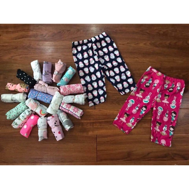 Quần legging ngố bé gái