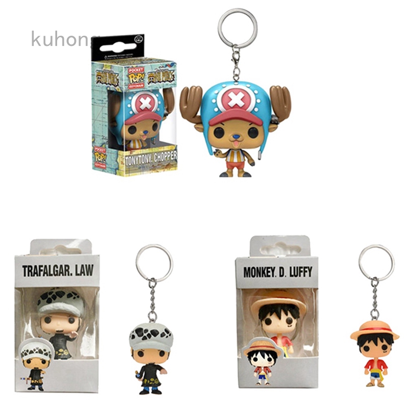 One Piece Anime Keychain Collectible Action Figure PVC Collection toys