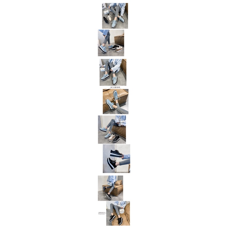 Giày Lười Da Xinh Xắn Thời Trang Dành Cho Nữ 2.76 Inch Size 35-42