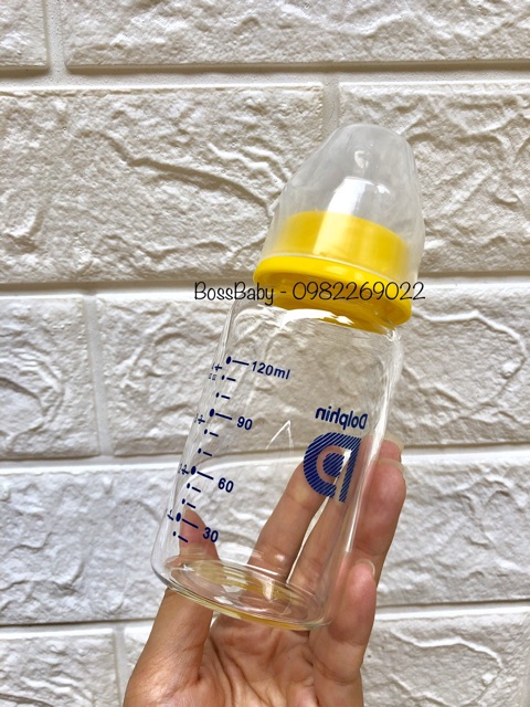 Bình sữa thuỷ tinh Dolphin 120ml/240ml