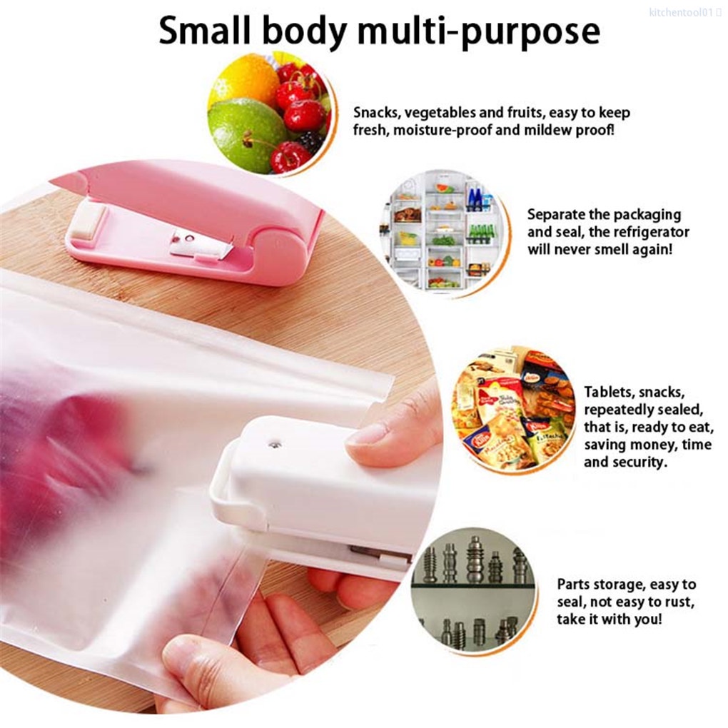 Máy Hàn Miệng Túi Nhựa Abs Mini Cầm Tay Tiện Dụng Cho Nhà Bếp / Nhà Tắm Mã01