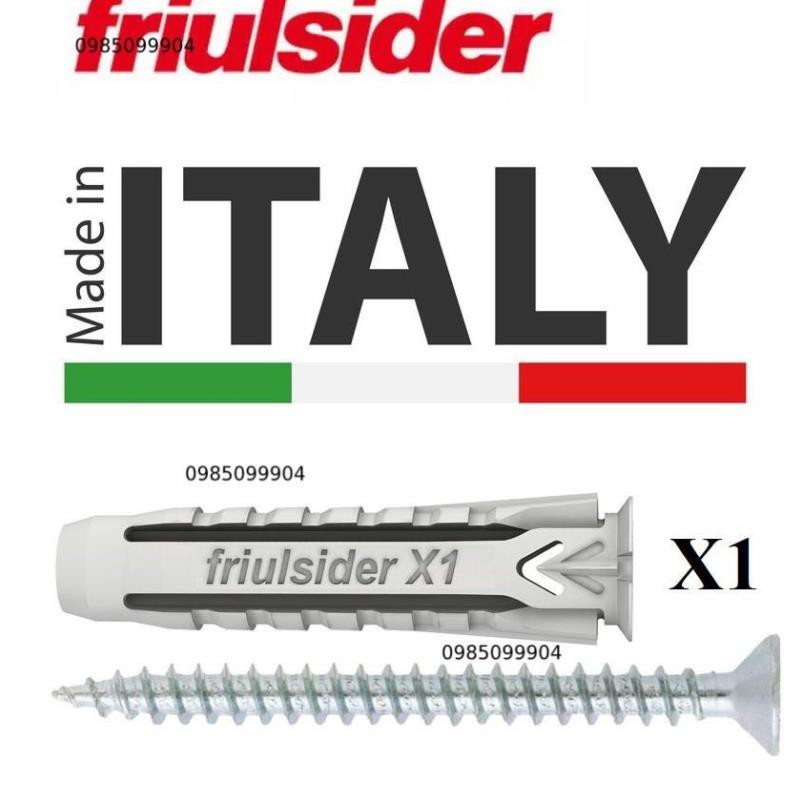 Tắc kê nhựa nở bulong Ý Friulsider TU - X1 - 6 8 10 mm lắp đặt cửa nhôm, cửa gỗ, cửa nhựa, móc treo tường, hệ thống đèn