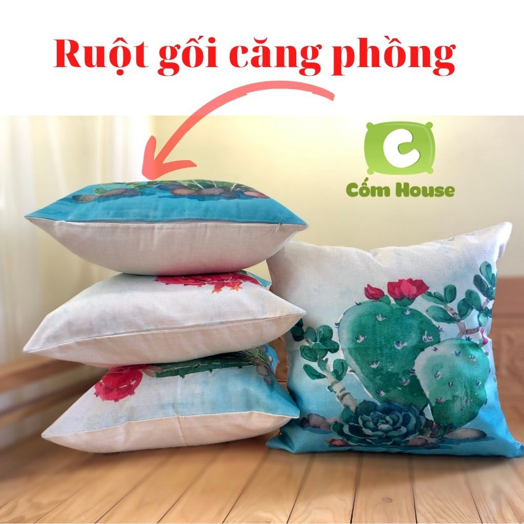 Gối Tựa Sofa, Gối Tựa Lưng Vuông Siêu Bền Kèm Ruột Kích Thước 45x45