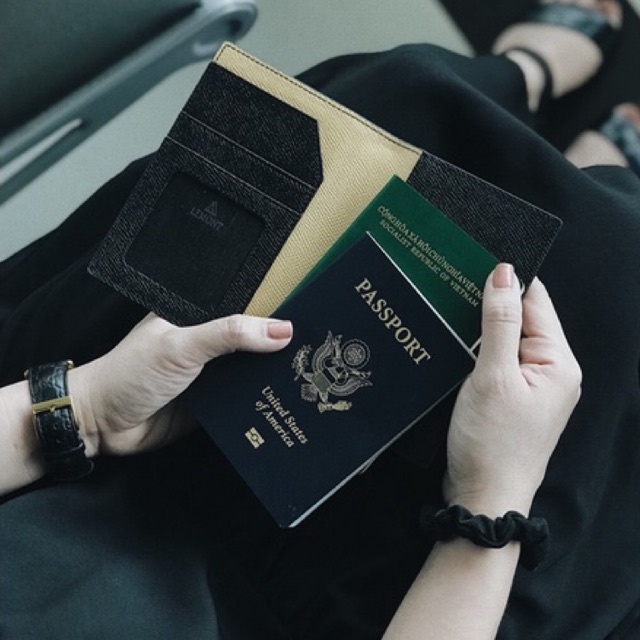 VÍ HỘ CHIẾU PASSPORT LEMONT DA THẬT