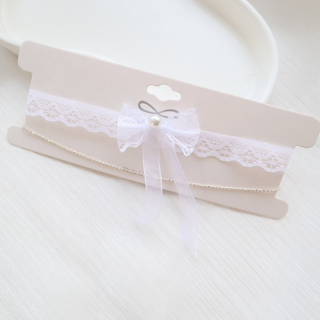 Choker Ren Trắng Đeo Cổ Kiểu Dáng Mới