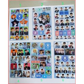 STICKER DÁN BTS (MẪU XANH DƯƠNG)