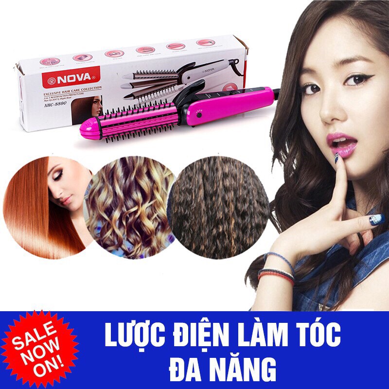 Lược Điện Tạo Kiểu Tóc 3 Trong 1 Nova