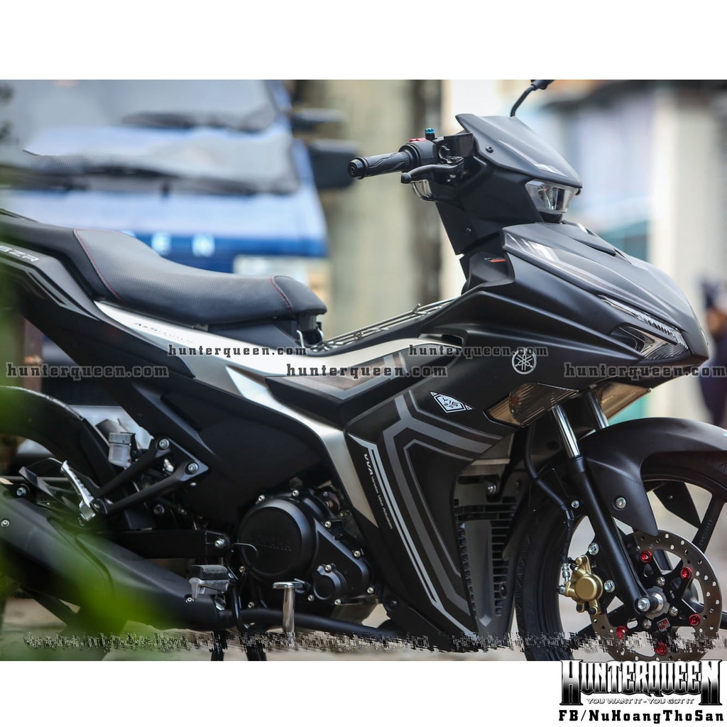 Tem rời Y16ZR in UV cao cấp, dán xe Exciter 155 đen nhám. Decal chất lượng, bền bỉ, không bay màu, kích thước chuẩn