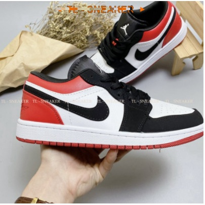 Giày Thể Thao Nam Nữ Jordan JD1 Low Đỏ Đen Cổ Thấp | BigBuy360 - bigbuy360.vn