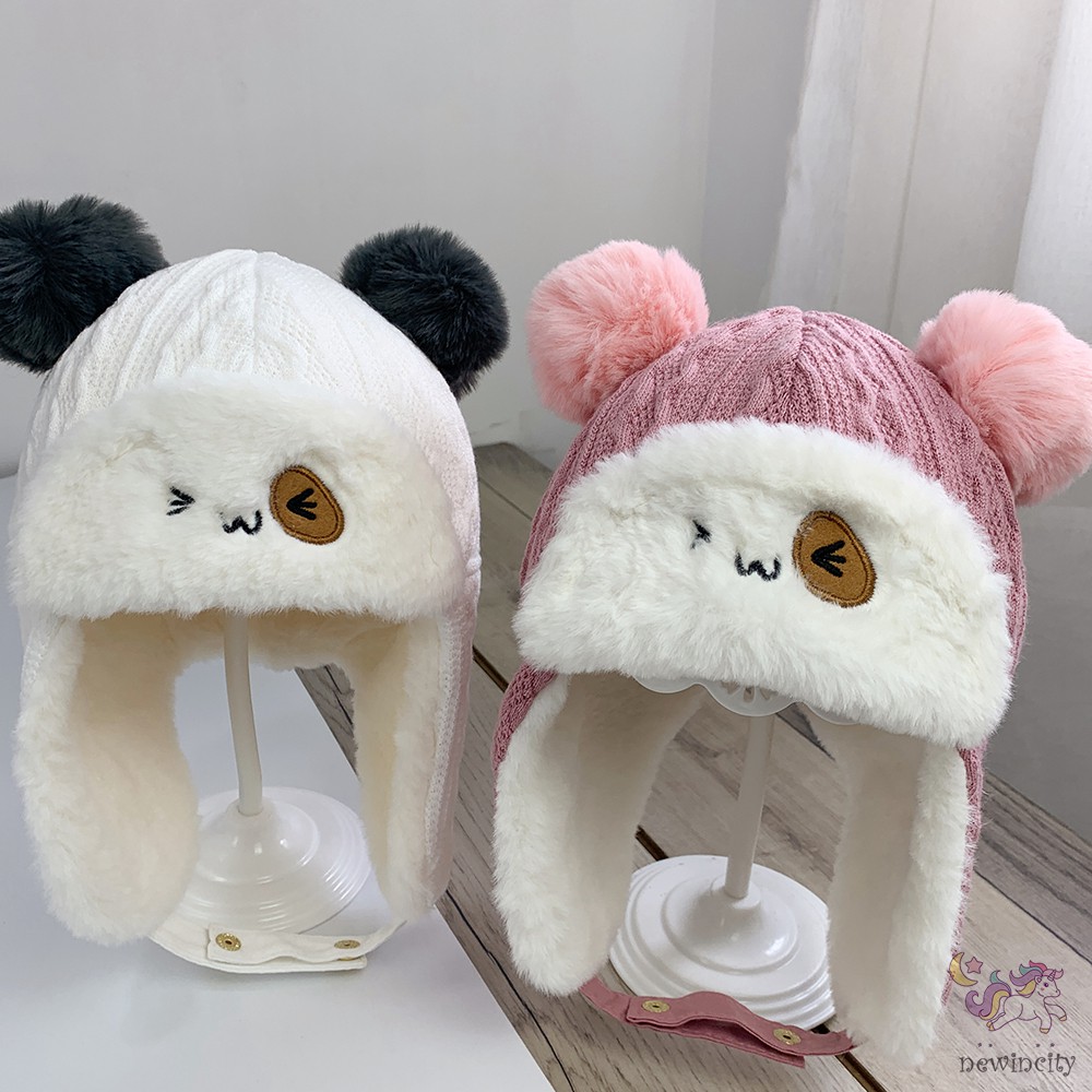 Mũ nhung giữ ấm mùa đông thiết kế đáng yêu phong cách Hàn Quốc cho em bé