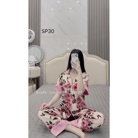 Bộ ngủ Pijama TNQD hoạ tiết hoa