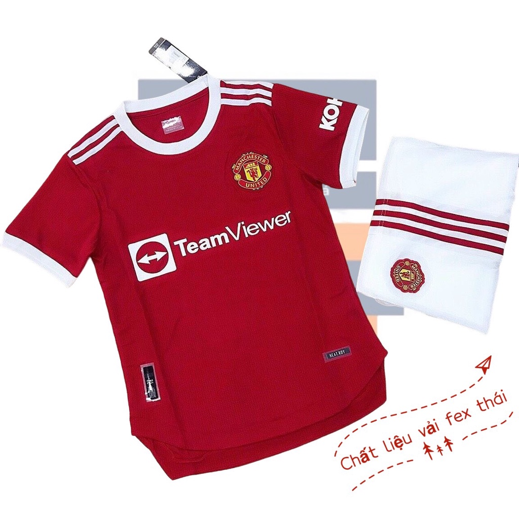 Bộ Quần Áo Bóng Đá M.U Đỏ  2022