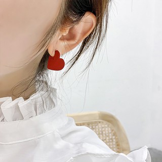 Bông Tai Mạ Bạc 925 Hình Trái Tim Xinh Xắn Cho Nữ