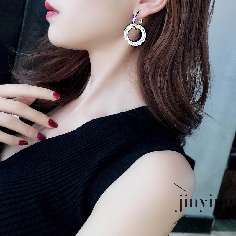 GETNOIVAS ❤S Wind 925 Sterling Silver Simple Earrings Minimalistic Geometric Circular Earrings Women Gifts For