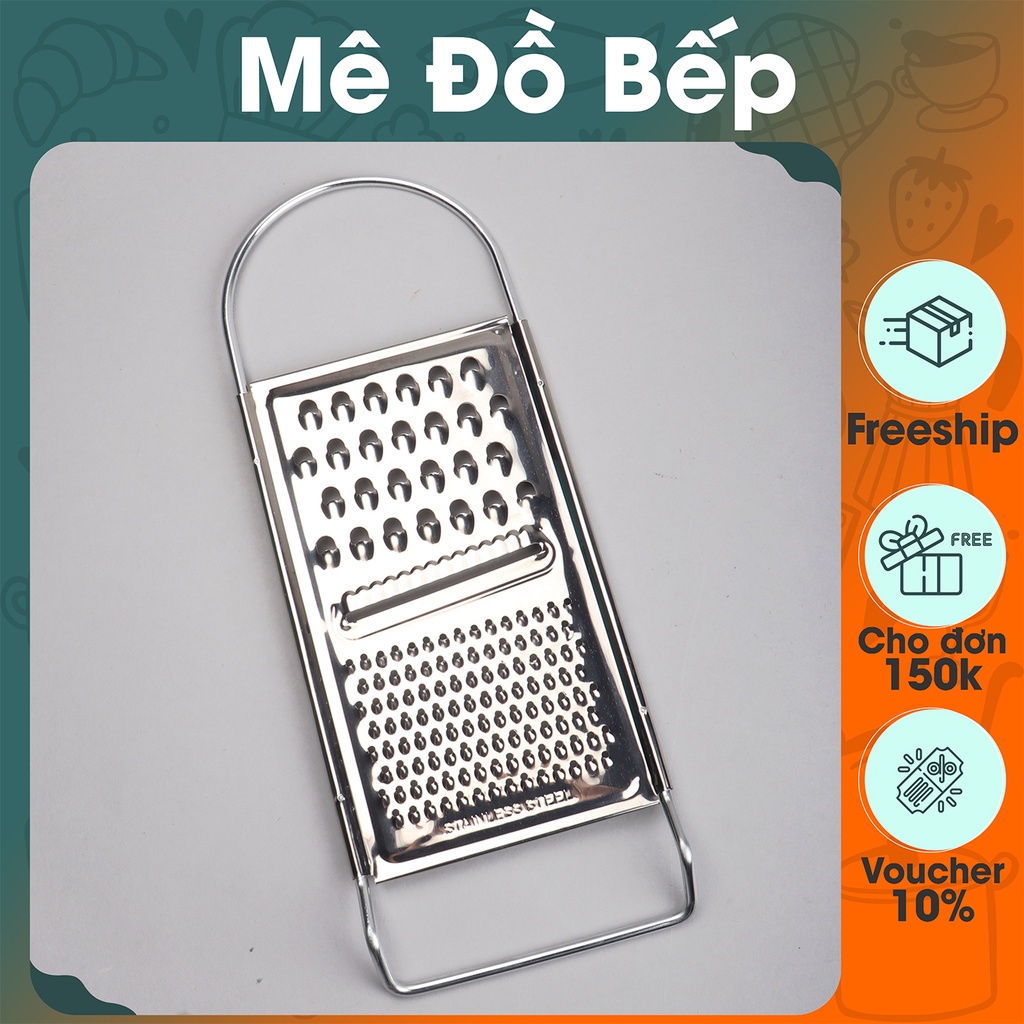 Dụng cụ bào rau củ 3 kiểu inox Bam House có quai cầm inox siêu bén cao cấp B3K05 - Gia dụng bếp