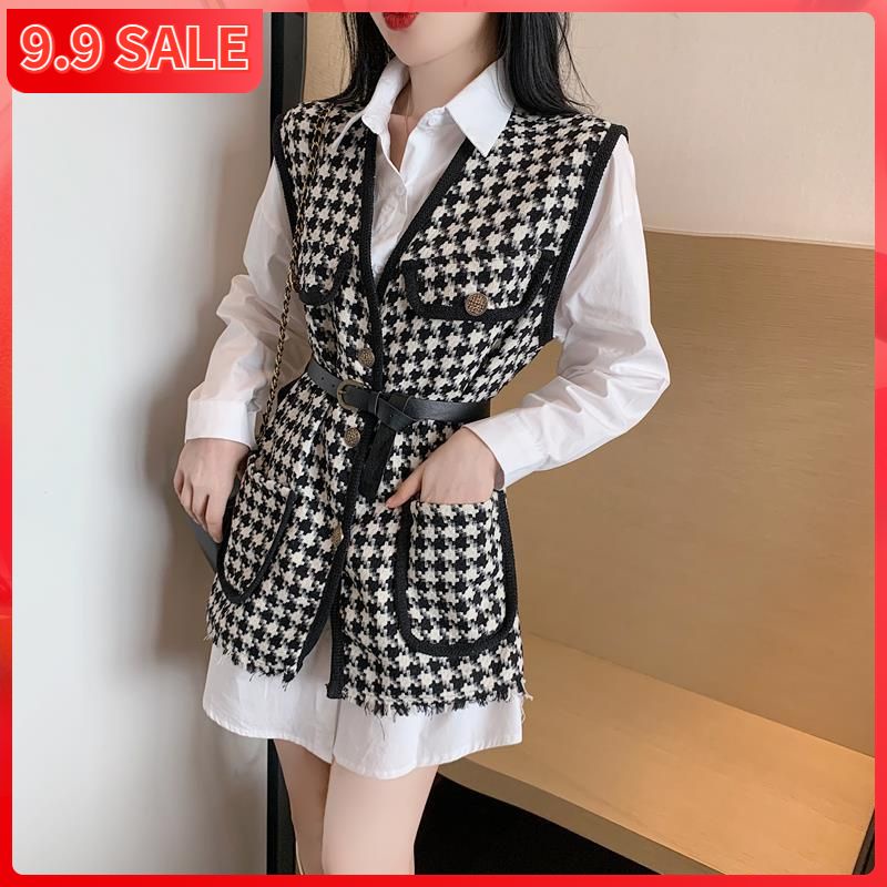 Set áo khoác/áo vest và thắt lưng thời trang 2021 dành cho nữ (có bán lẻ)