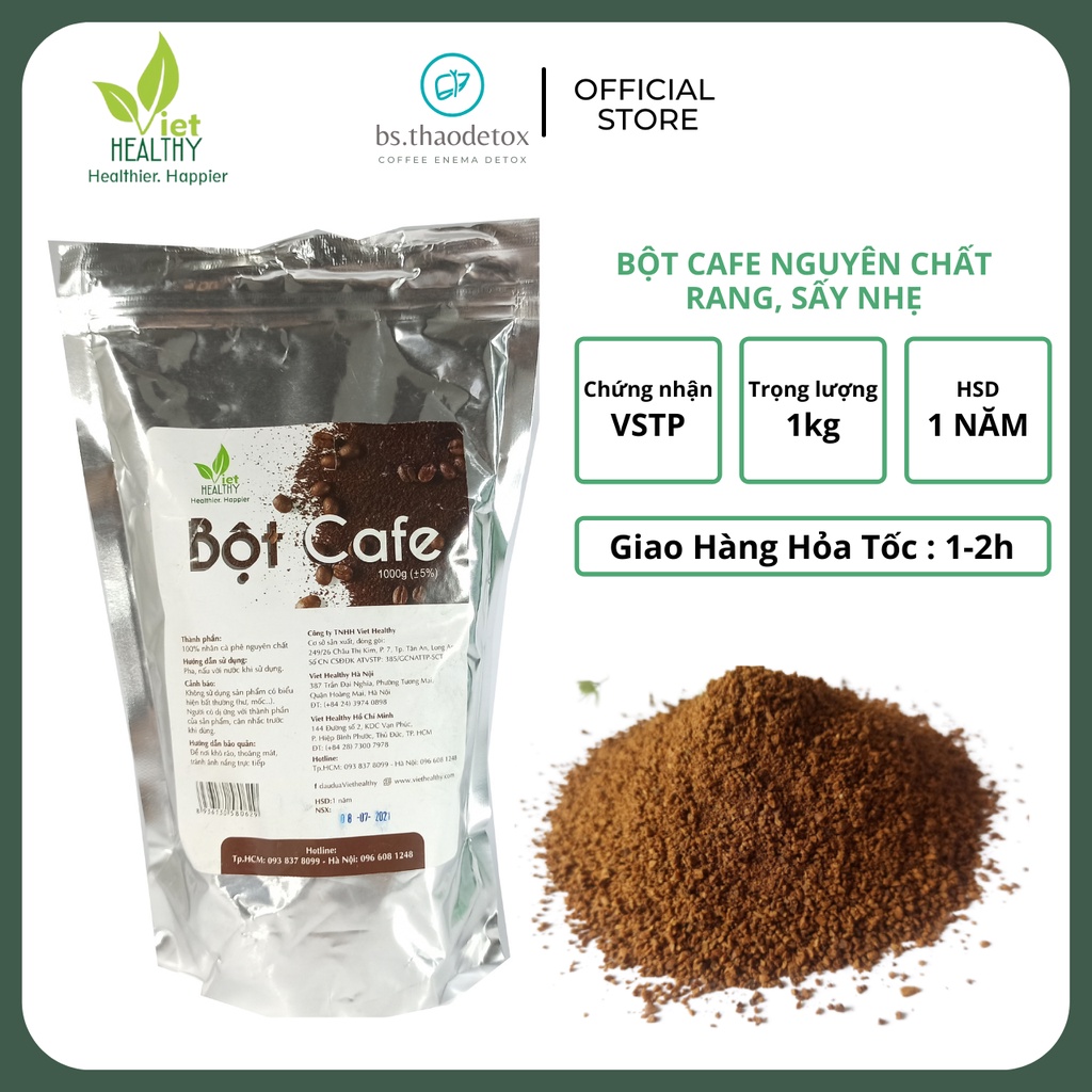 bột Cà Phê detox thải độc Viethelthy ( túi 1kg)