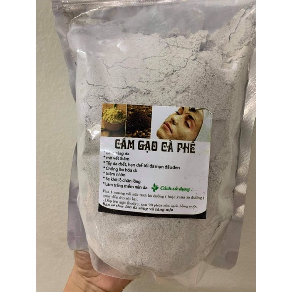 Cám gạo cà phê gói 1kg tẩy da chết