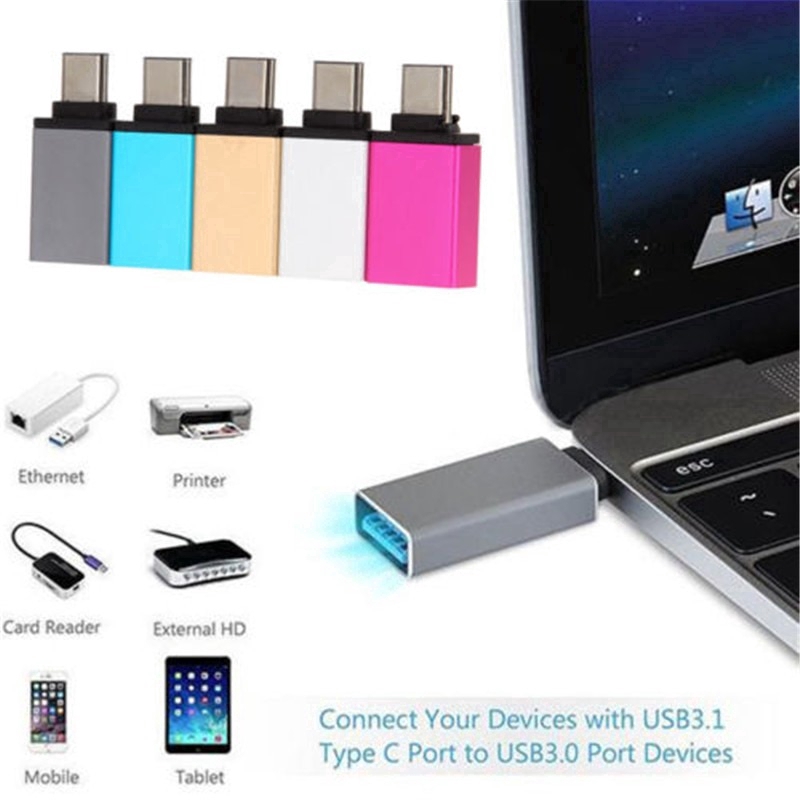 Apdater chuyển đổi cổng USB 3.1 Type C sang USB 3.0 bằng nhôm dành cho Macbook xiaomi | WebRaoVat - webraovat.net.vn