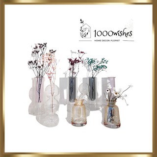 🌷(Freeship) Bình hoa thuỷ tinh trong suốt ống nghiệm (nhiều kiểu dáng)🌷lọ hoa nhỏ thuỷ tinh xinh kèm hoa baby khô