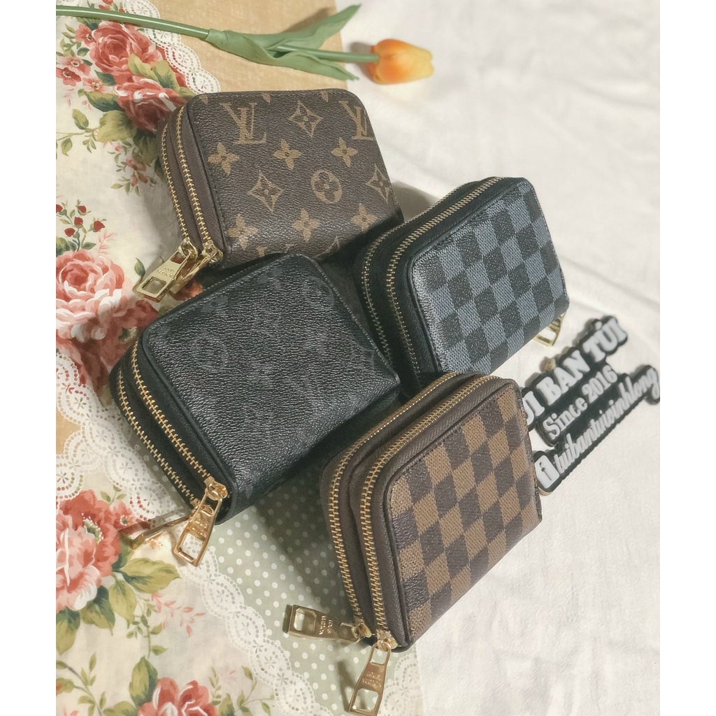 Ví nữ - Ví cầm tay nữ lv ngắn 2 dây kéo fullbox (ảnh sp shop tự chụp)