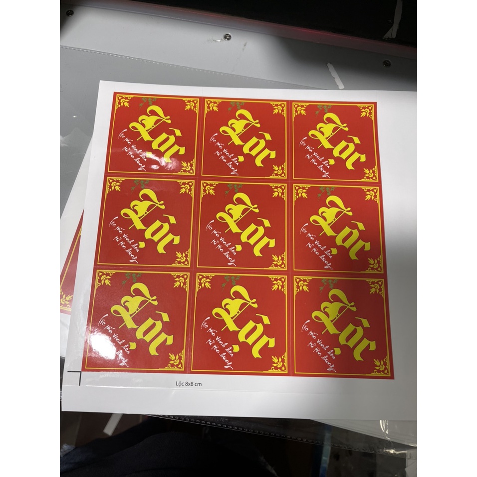 Tem tết dán hộp đựng, túi đựng 15 tem