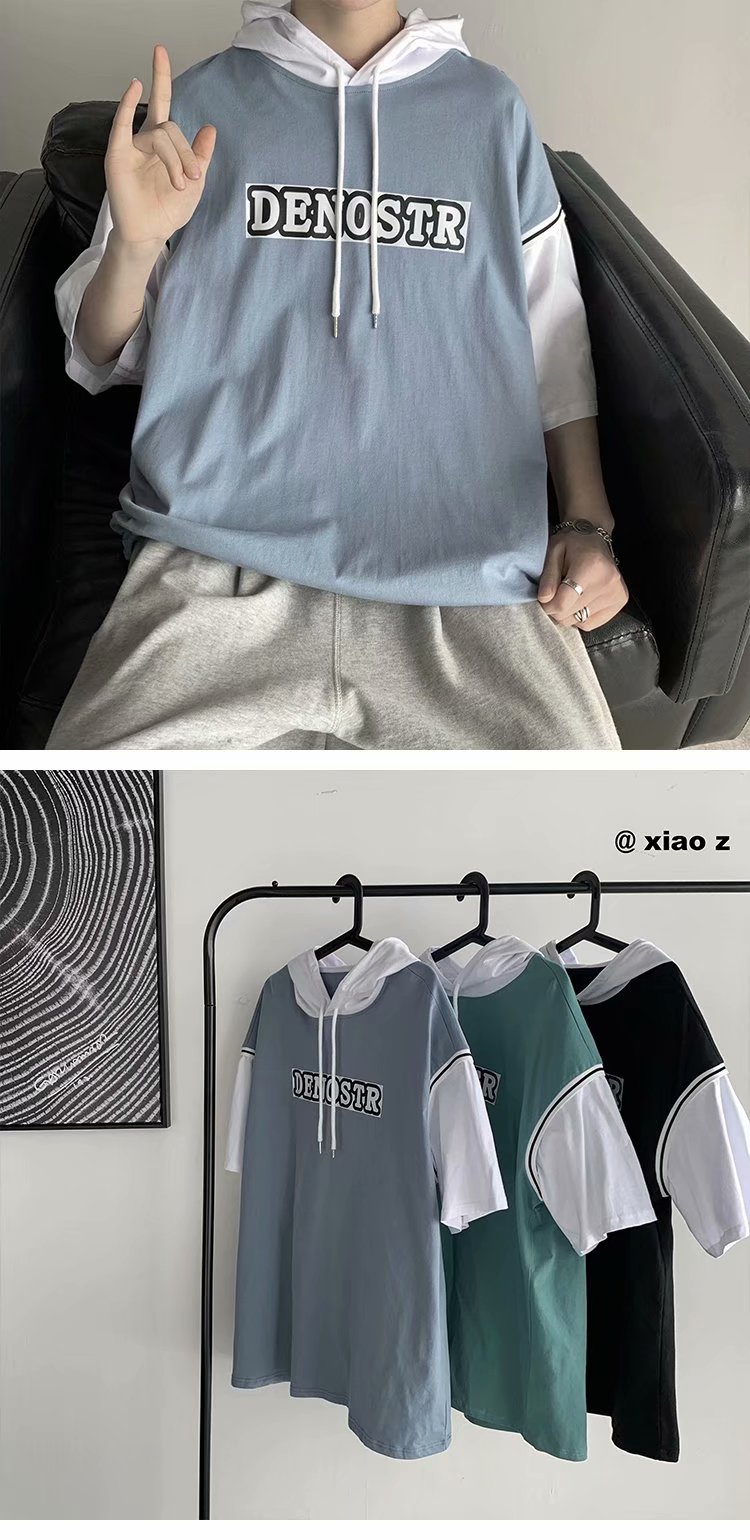 Áo Hoodie Tay Ngắn Phong Cách Hàn Quốc Năng Động Hợp Thời Trang Cho Nam Với 3 Màu Tùy Chọn | BigBuy360 - bigbuy360.vn