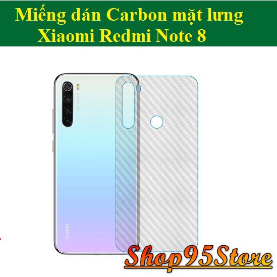 Miếng dán Carbon mặt lưng Xiaomi Redmi Note 8