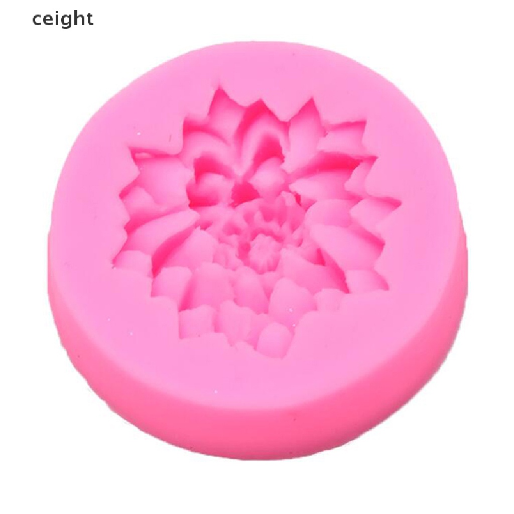 Khuôn silicone làm xà phòng bánh trang trí DIY tạo hình bông hoa cúc resin