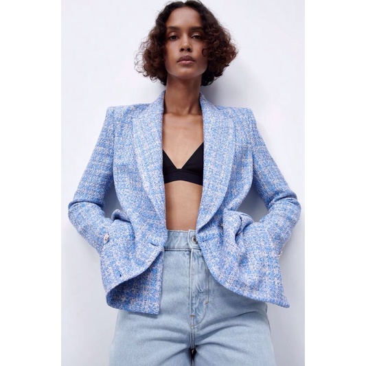[Order] Áo khoác blazer Zara xuất sịn caro kẻ xanh | BigBuy360 - bigbuy360.vn